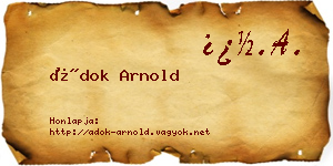 Ádok Arnold névjegykártya